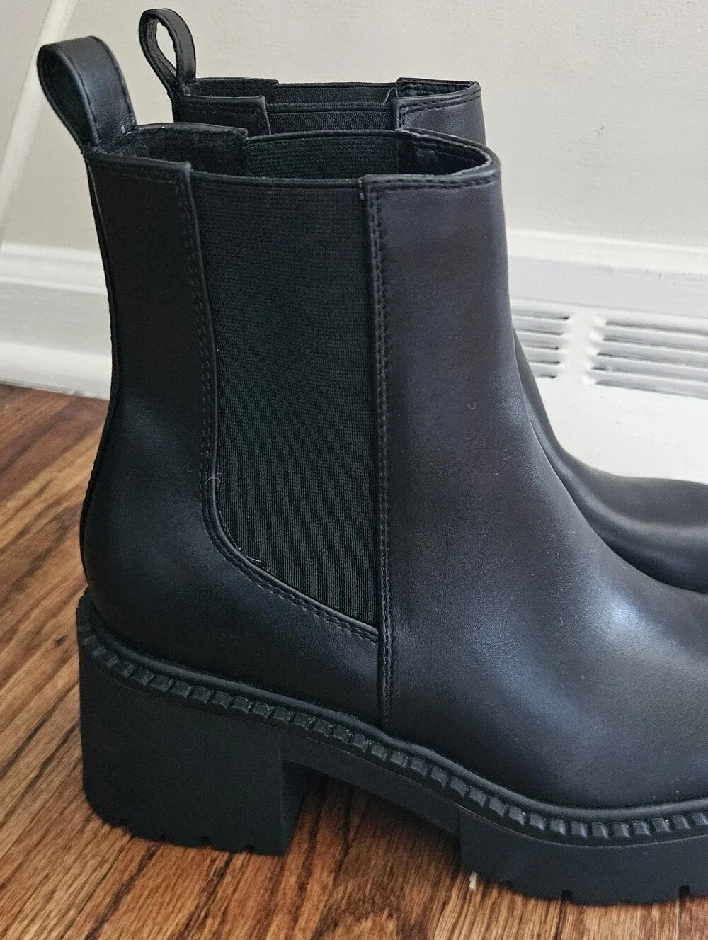 Madden Girl Womens Boots 6.5 Y2K Chunky Heel Platform Lug Sole Ankle Chelsea